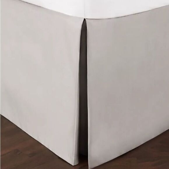 HUDSON PARK COLLECTION 680TC King Bedskirt, Pewter - Picture 1 of 3